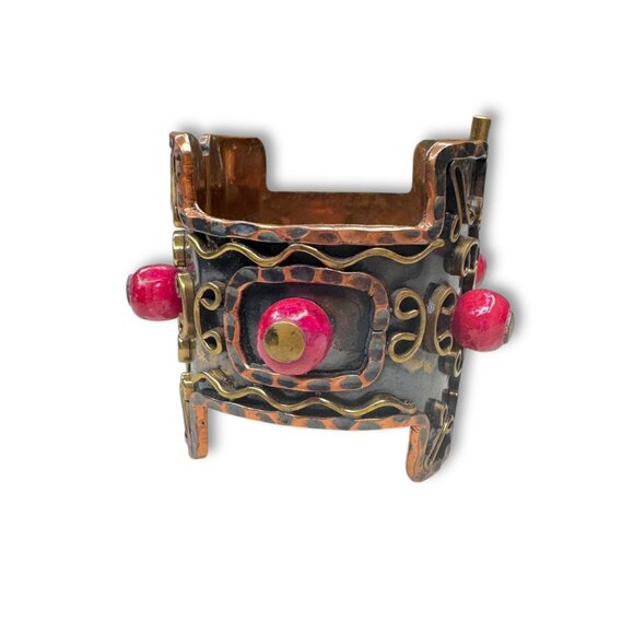 Casa Maya Mexico Copper Hinge Bangle - Picture 5 of 11